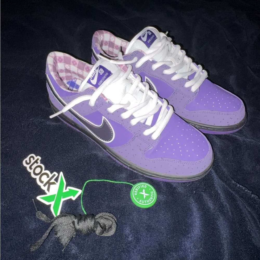 Nike Checkered Purple and White Shoes